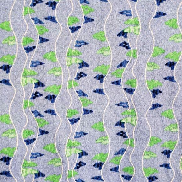 Talbots Shirt Women's Button Up Popover Long Sleeve Blue Size 2X Blue Geometric - Picture 4 of 8